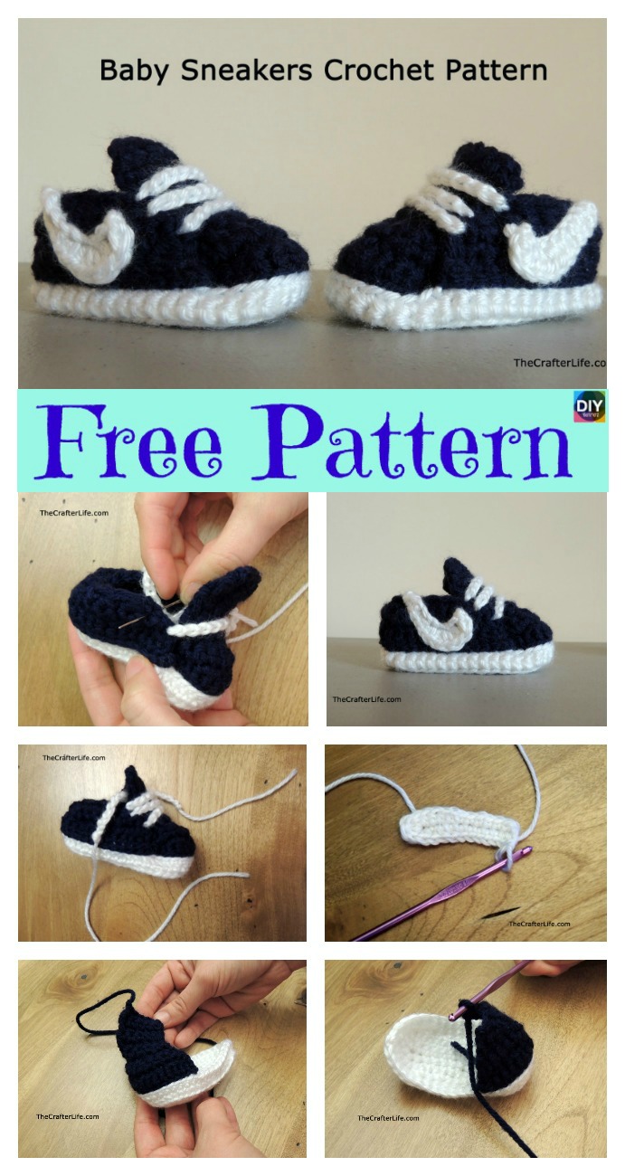 crochet baby nike shoes free pattern