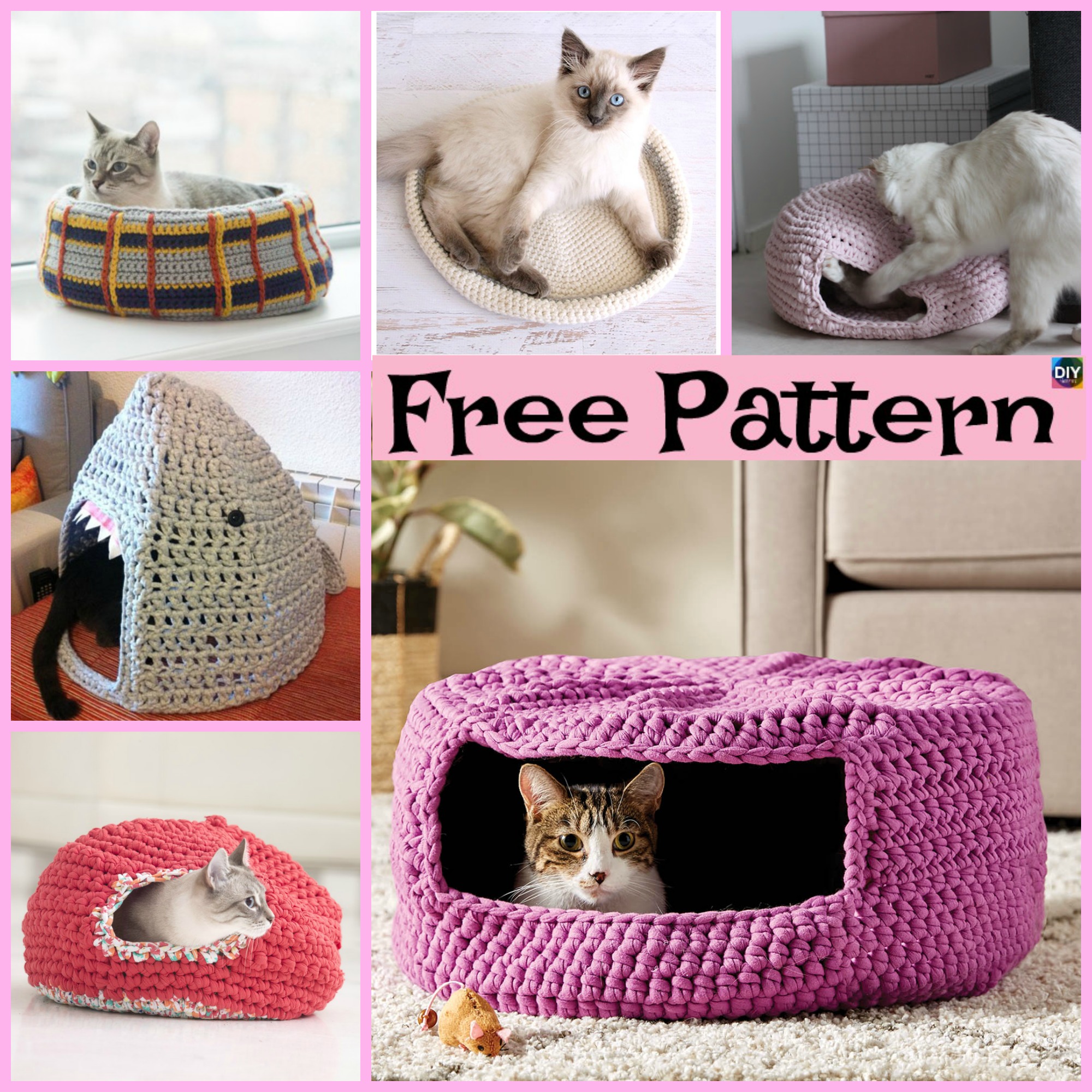 crochet cat bed