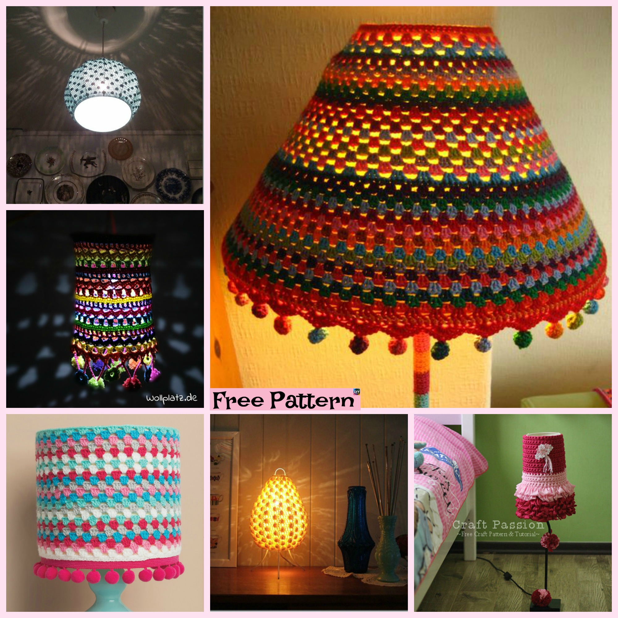 20 Crochet Lamp Shade Free Pattern For 2020  Crochet lamp, Diy hanging  light, Crochet lampshade