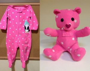 DIY Keepsake Memory Teddy Bear from Outgrown Baby Clothes