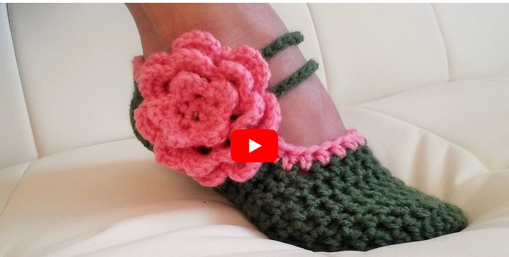Crochet Women Slippers – Free Pattern & Video