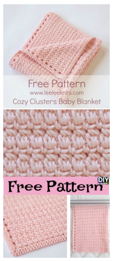 Cozy Clusters Crochet Baby Blanket - Free Pattern - DIY 4 EVER