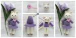 diy4ever-Crochet Amigurumi Kitty In Lilac Dress - Free Pattern
