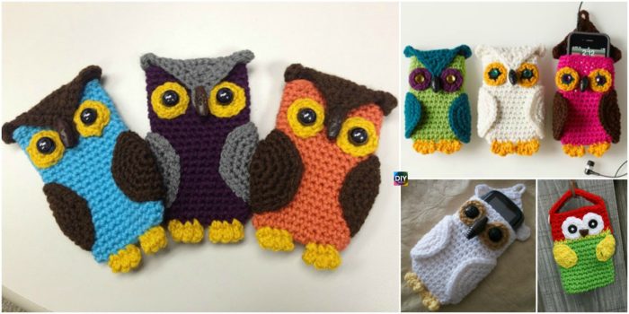 Crochet Owl Cell Phone Cozy -Free Pattern - DIY 4 EVER