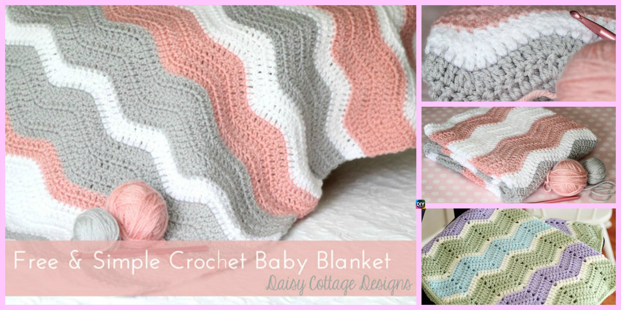 Crochet Ripple Baby Blanket – Free Pattern