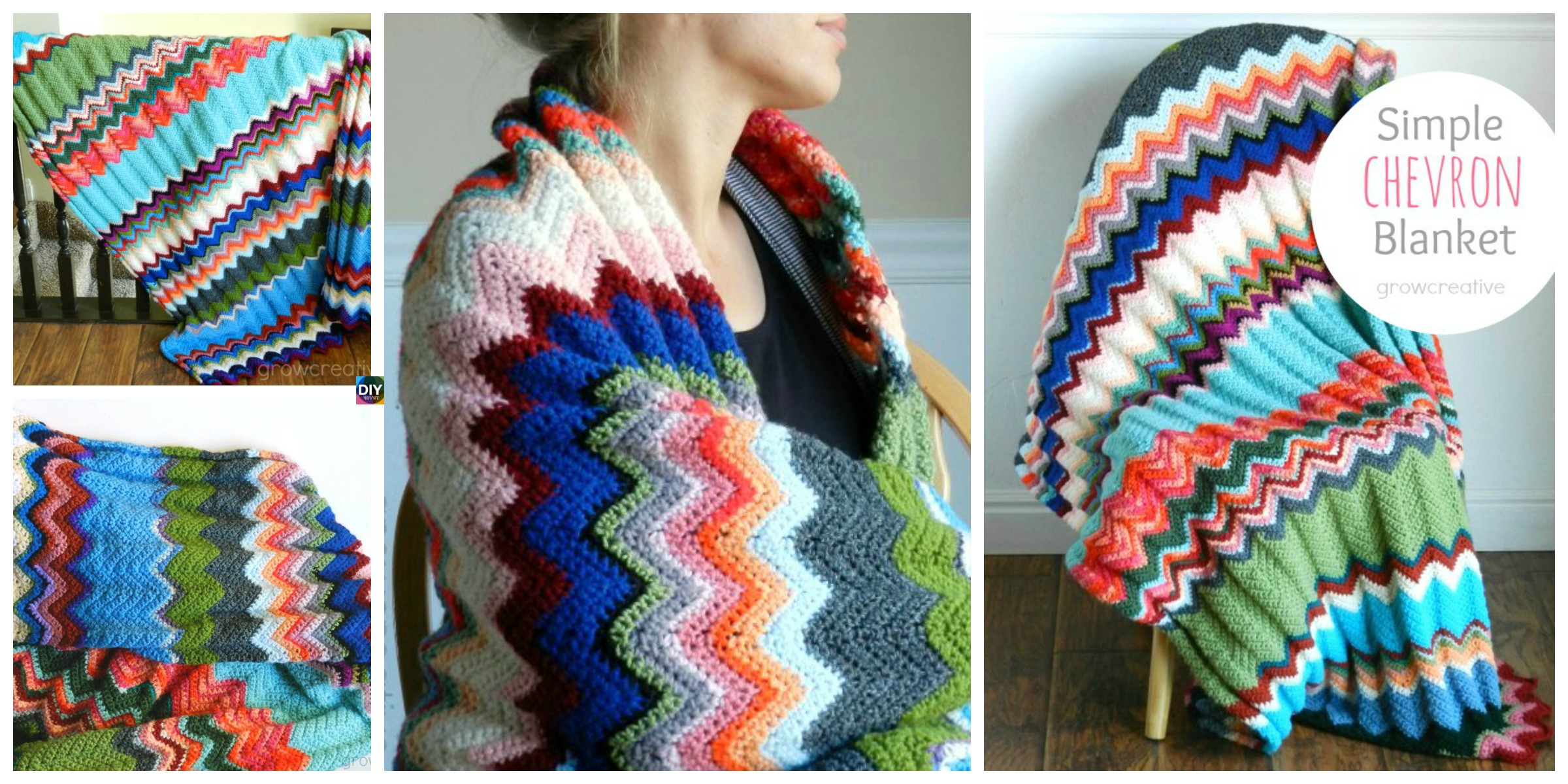 Crochet Simple Chevron Blanket – Free Pattern