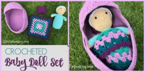 diy4ever-Crocheted Baby Doll Set - Free Pattern & Video