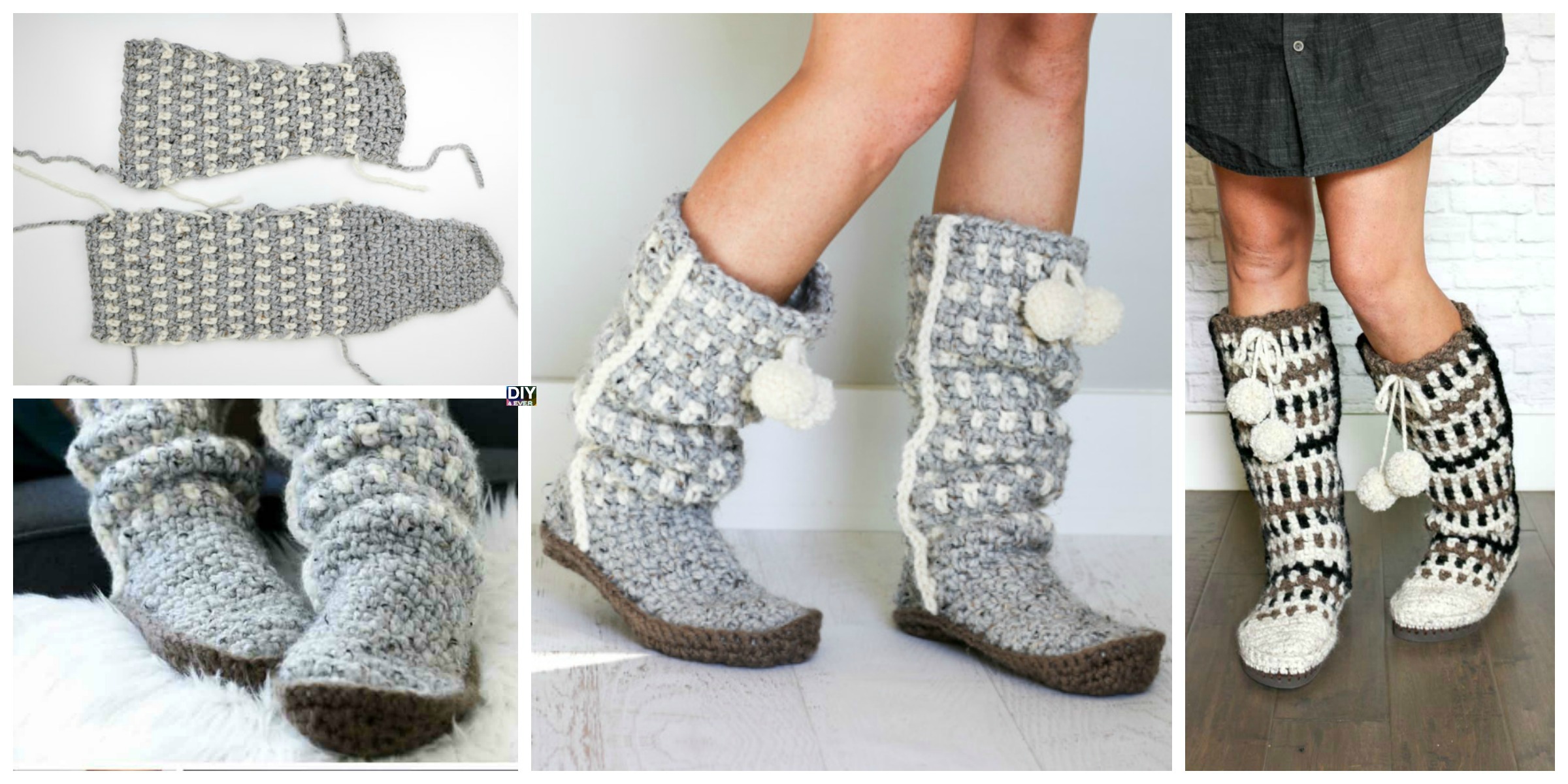 Easy Stylish Crochet Slippers – Free Pattern