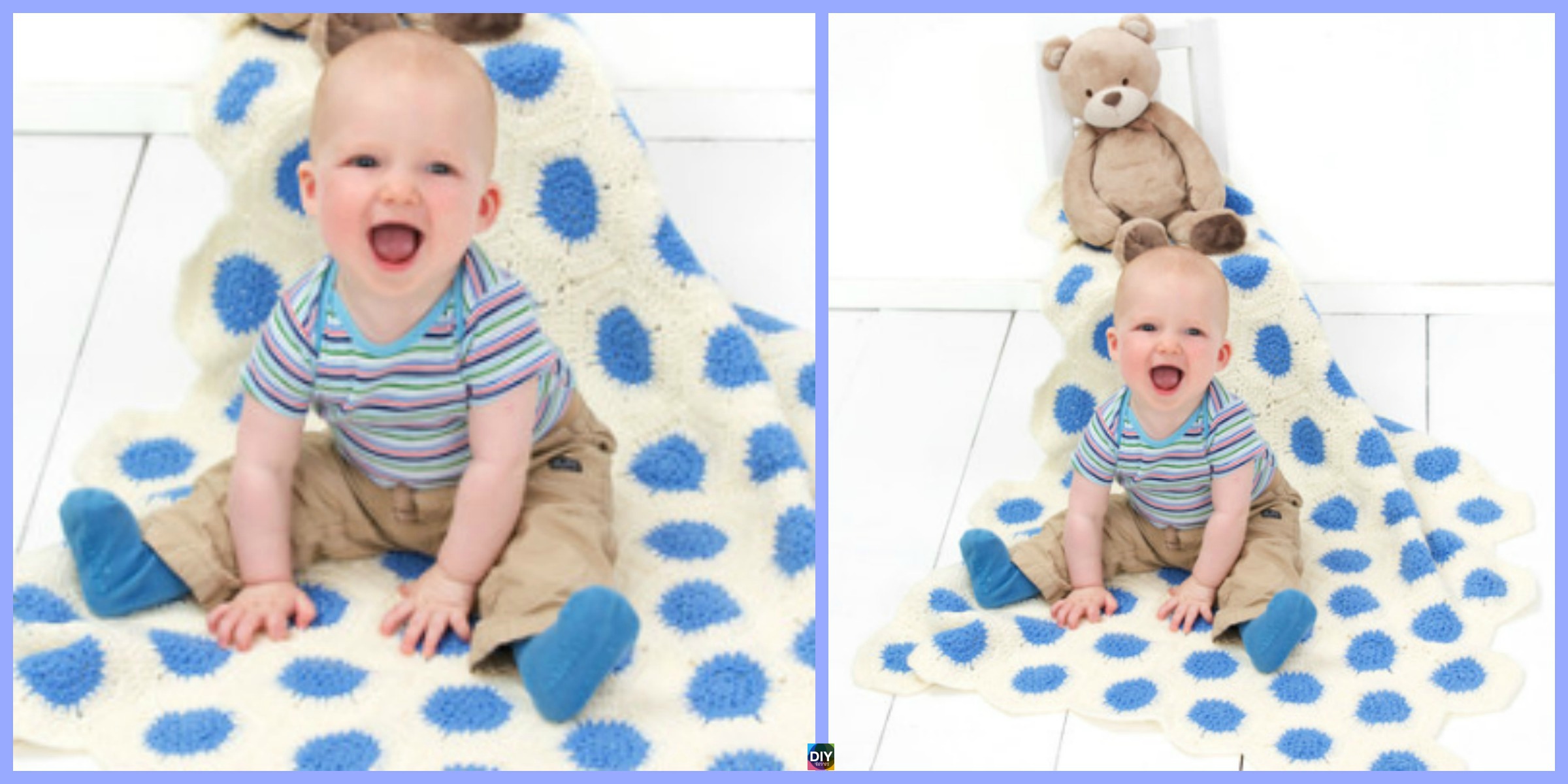 Polka-Dot Crochet Baby Blanket – Free Pattern