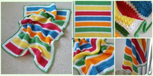 diy4ever- Crochet V-Stitch Baby Blanket - Free Pattern