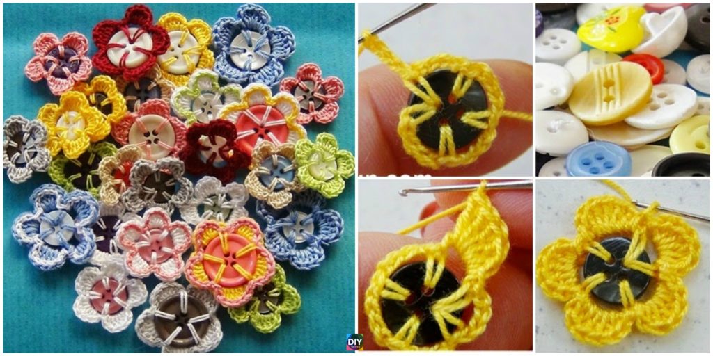 DIY4ever- Crochet Button Flowers - Free Pattern