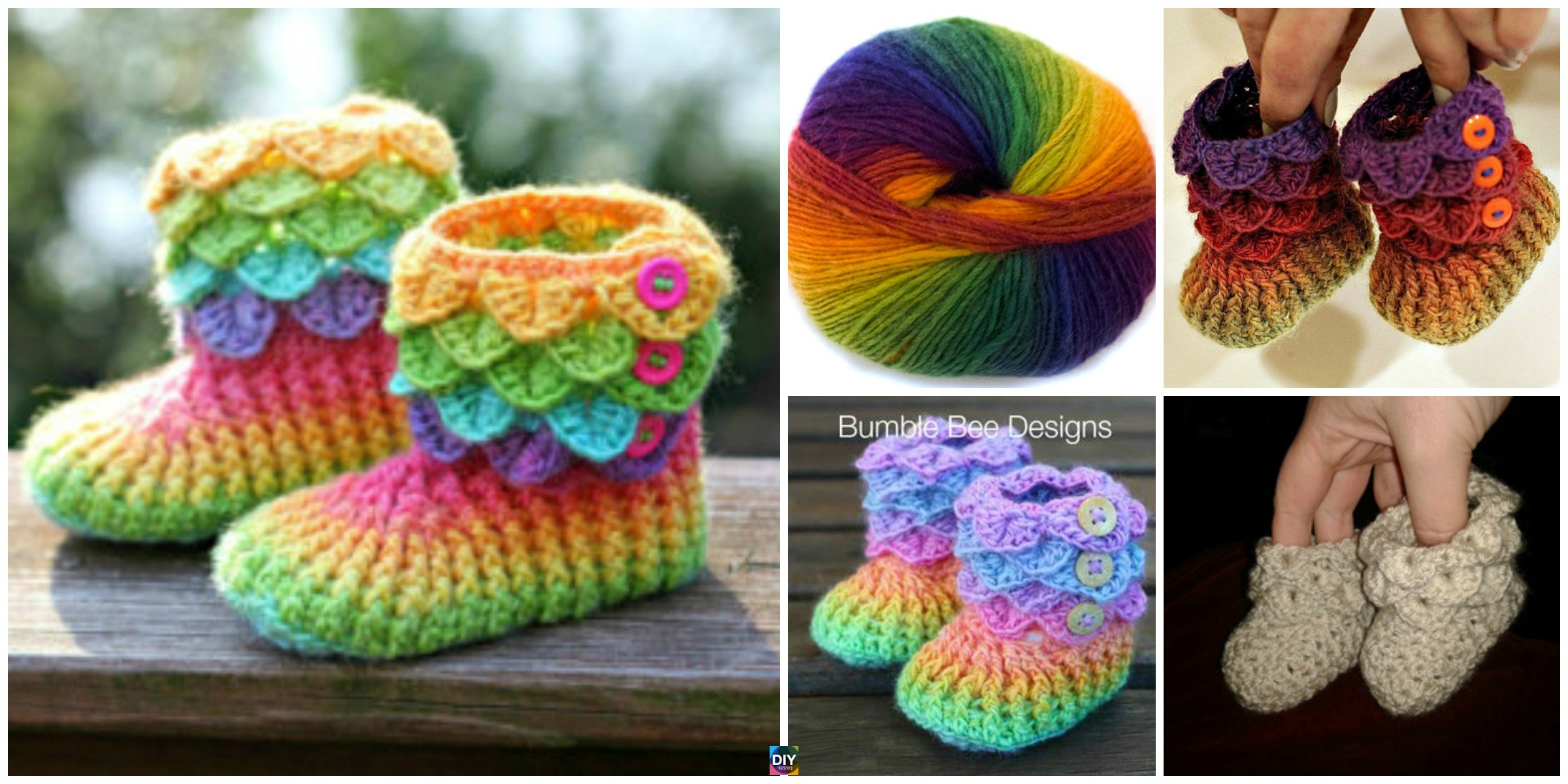 Crochet Crocodile Stitch Booties – Free & Paid Patterns