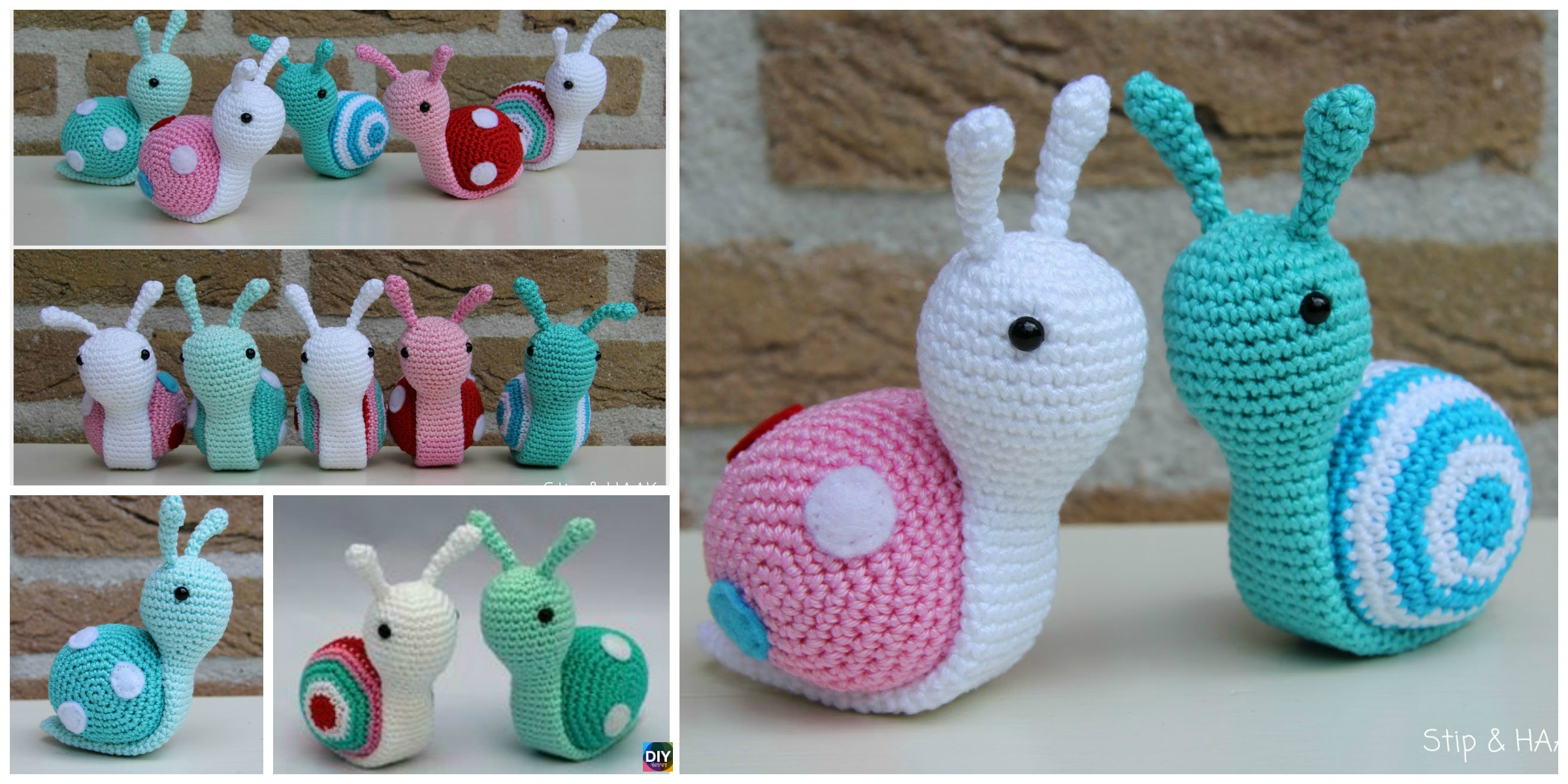 Super Cute Crochet Snails – Free Pattern