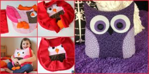 diy4ever- Adorable DIY Owl Pillow - Step by Step Tutorial