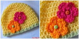 diy4ever- Beautiful Crochet Flower Hats - Free Patterns
