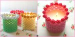 diy4ever- Bobbled Crochet Candle Holder Cover - Free Pattern