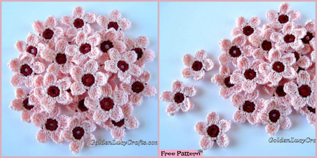 diy4ever- Crochet Cherry Blossom – Free Pattern