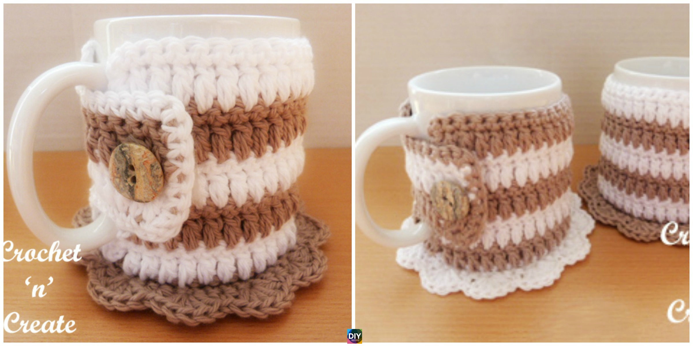 Crochet Mug Cozy Coaster – Free Pattern