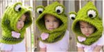 diy4ever-Cute Crochet Frog Hooded Cowl Pattern