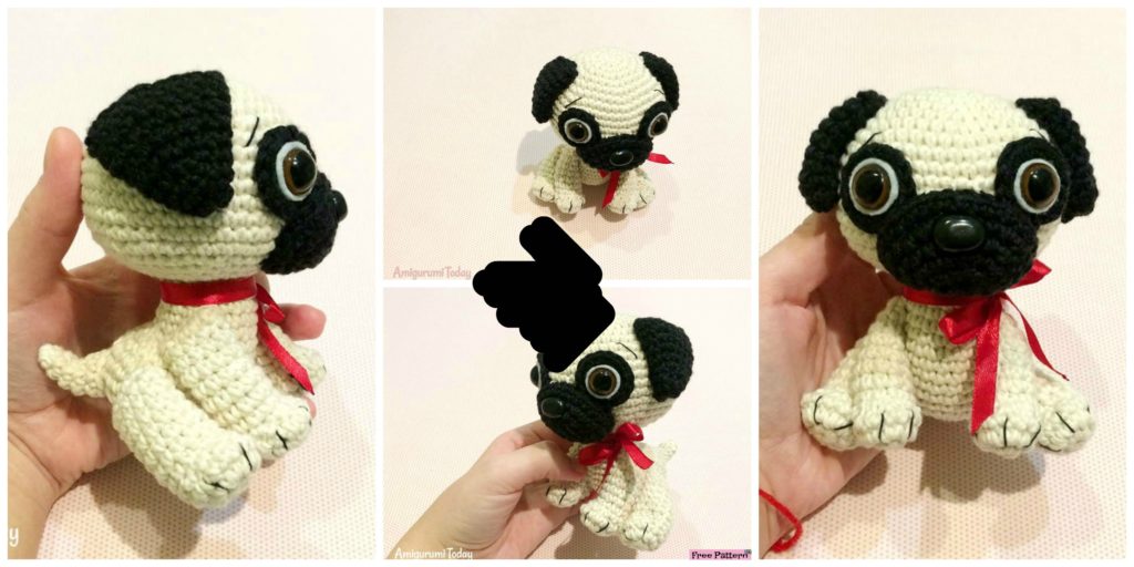 diy4ever- Cute Crochet Pug Dog - Free Pattern