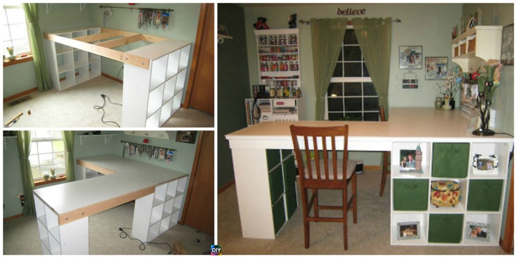 DIY Custom Craft Desk with Storages - Step by Step - DIY 4 EVER