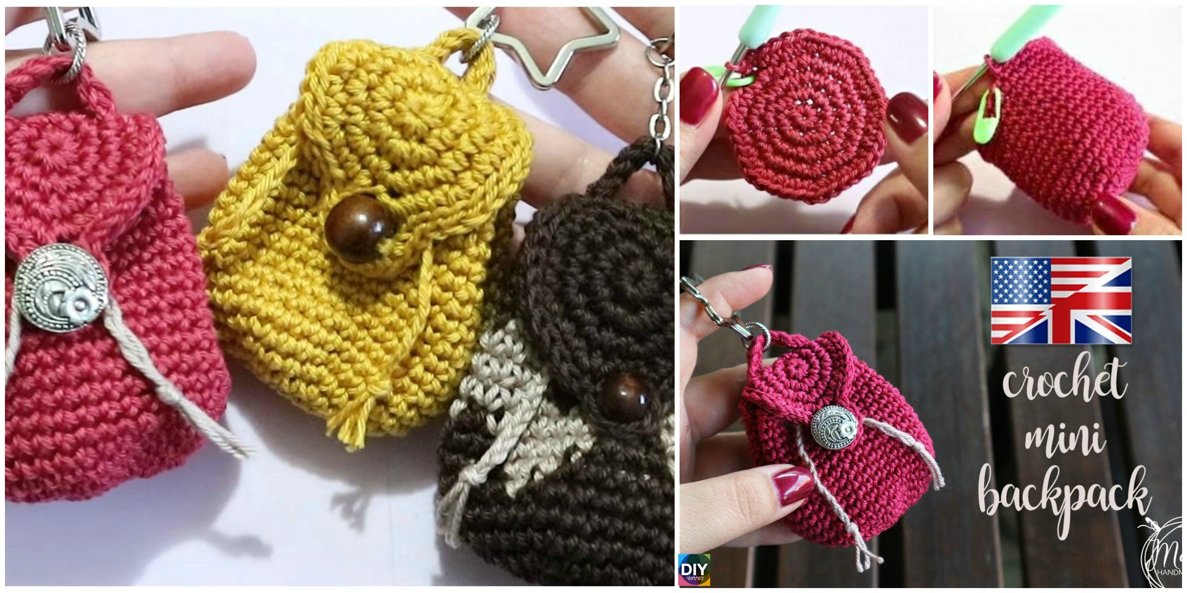 Super Cute Crochet Mini Backpack  – Video Tutorial