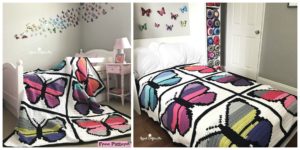 diy4ever- Crochet Butterfly Blanket - Free Pattern
