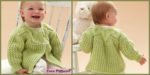 diy4ever- Adorable Knit Leaf Sweater Set - Free Pattern