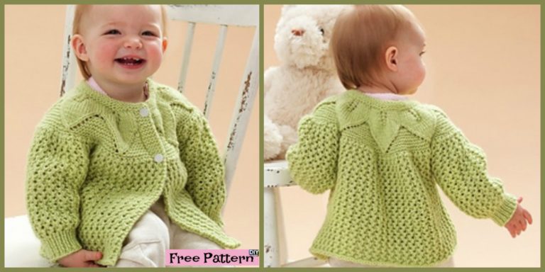 Adorable Knit Leaf Sweater Set - Free Pattern - DIY 4 EVER