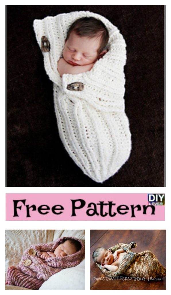 Adorable Knitted Baby Cocoons - Free Patterns - DIY 4 EVER