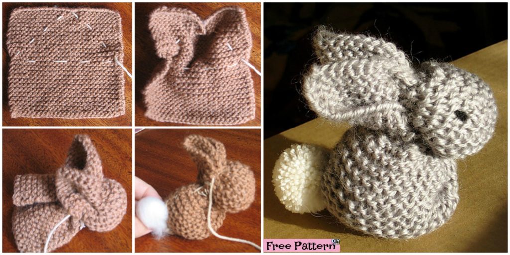 diy4ever- Adorable Knitted Bunny - Free Pattern