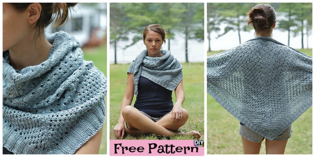 diy4ever- Beautiful Knit Triangle Shawl - Free Pattern
