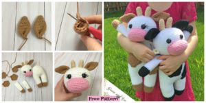 diy4ever- Crochet Amigurumi Cow - Free Pattern