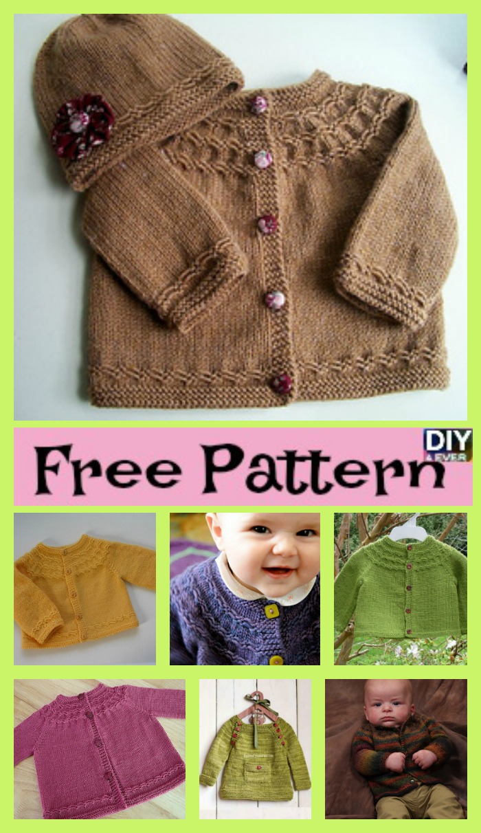 Cute Cozy Knitted Baby Sweater Free Pattern DIY 4 EVER