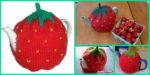 diy4ever- Cute Knitted Strawberry Tea Cosy - Free Pattern