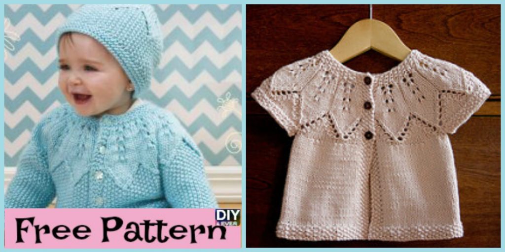 diy4ever- Cute Knitting Baby Cardigan - Free Patterns