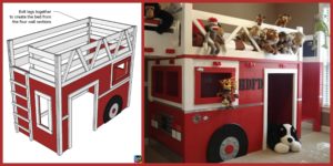 diy4ever- DIY Fire Truck Loft Bed - Step by Step Tutorial