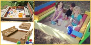 diy4ever-Perfect DIY Sandbox with Cover for Kids
