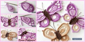 diy4ever- Pretty Crochet Dragon Butterfly - Free Pattern