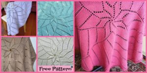 diy4ever- Unique Knit Radiating Star Blanket - Free Pattern
