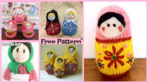 diy4ever- 5 Adorable Knit Russian Dolls - Free Patterns