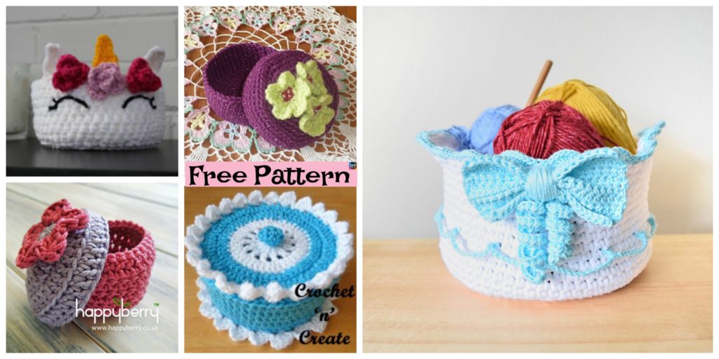 diy4ever- 5 Pretty Crochet Trinket Box - Free Patterns
