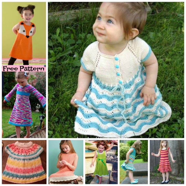 8 Stylish Knitted Dress - Free Patterns - DIY 4 EVER