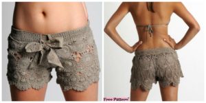 diy4ever- Amazing Crochet Lace Shorts - Free Pattern