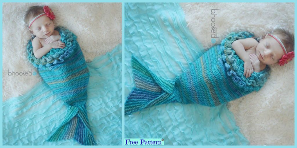 diy4ever- Beautiful Crochet Mermaid Cocoon - Free Pattern