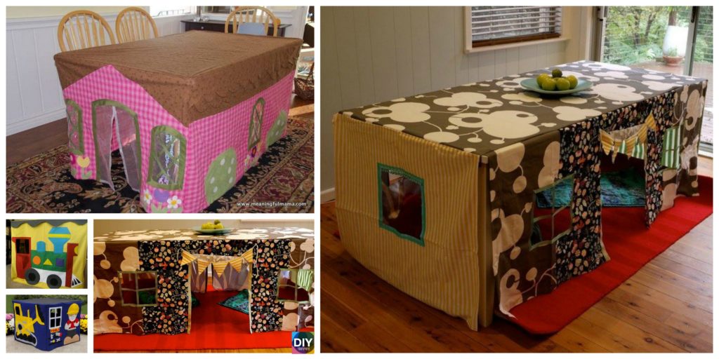 diy4ever-DIY Tablecloth Forts with Your Kids