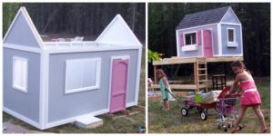 diy4ever- How to DIY Playhouse for Kids - Free Plan