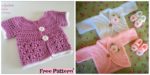 diy4ever-Pretty Crochet Kids Coat - Free Patterns