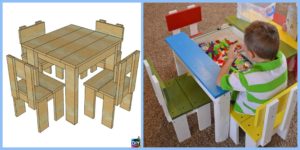 diy4ever- Simple DIY Kids Table Chair Set Tutorial