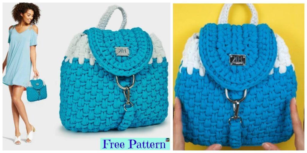 diy4ever- Elegant Crochet Nora Backpack - Free Pattern